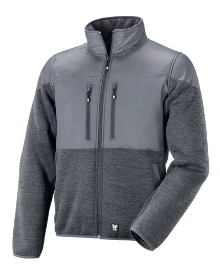 455079 - Felpa full zip in doppio tessuto